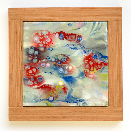 Cloudburst Decorative Framed Tile /Hot Plate