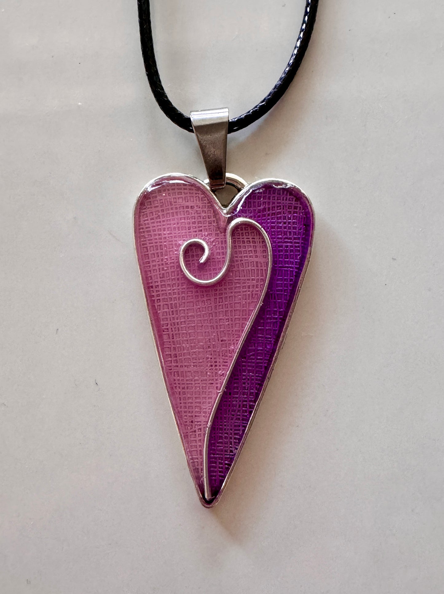 Pink and Purple Resin Necklace