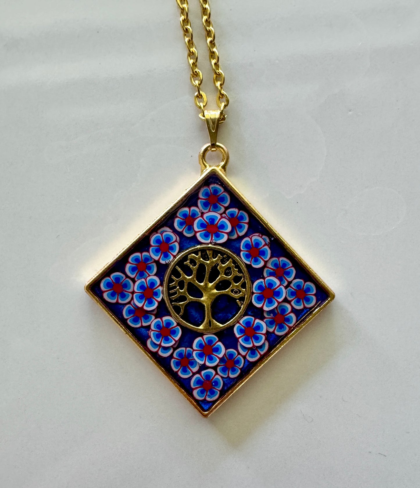 Tree of Life Resin Necklace