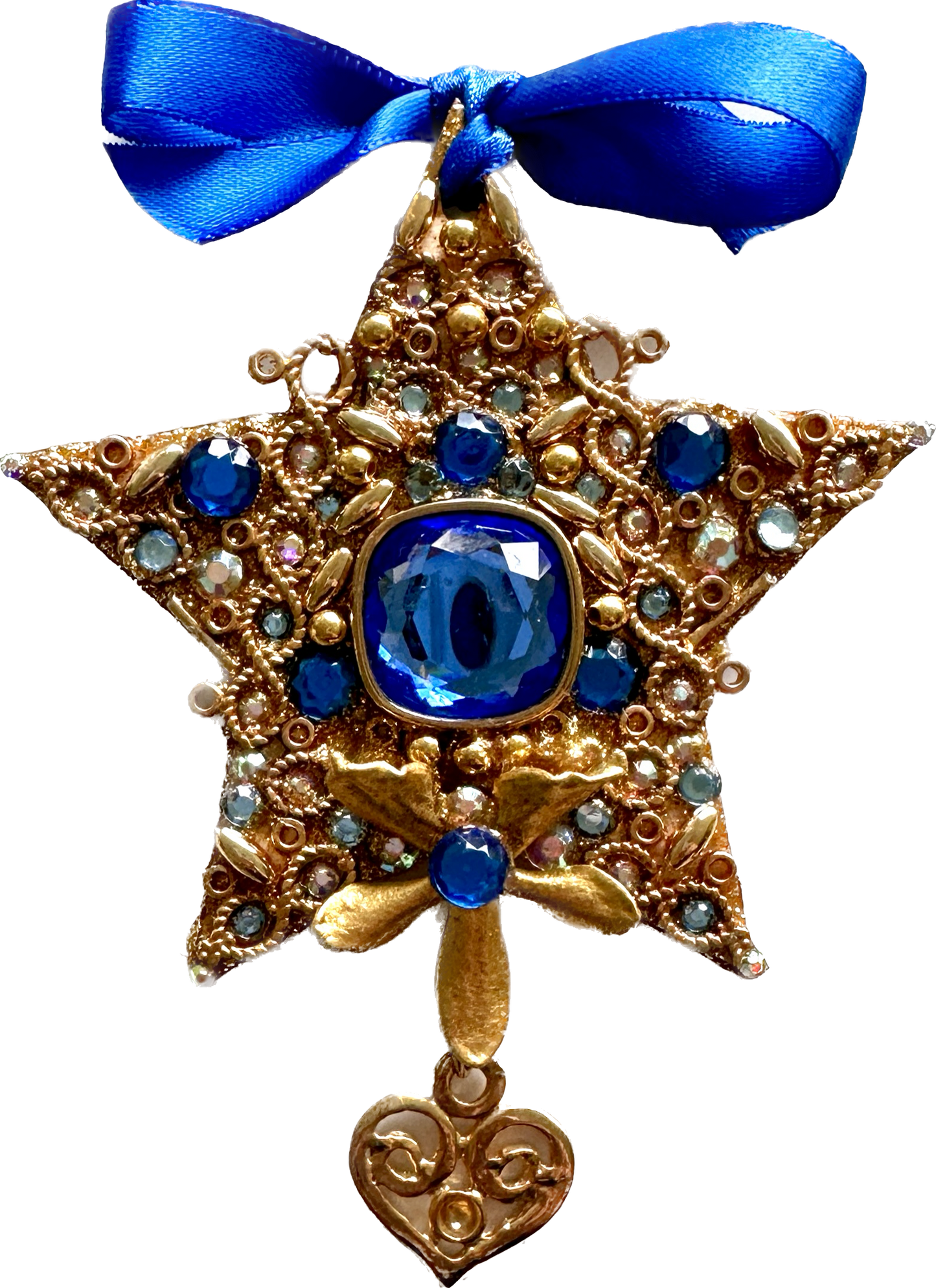 Blue Star Christmas Ornament