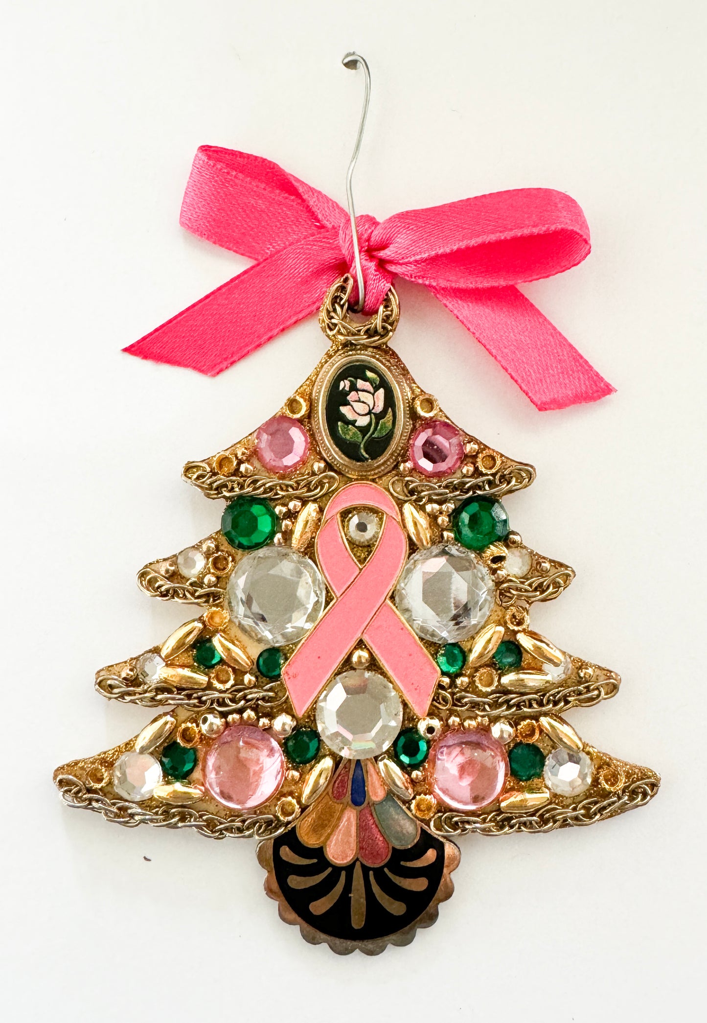 Breast Cancer Christmas Tree Ornament