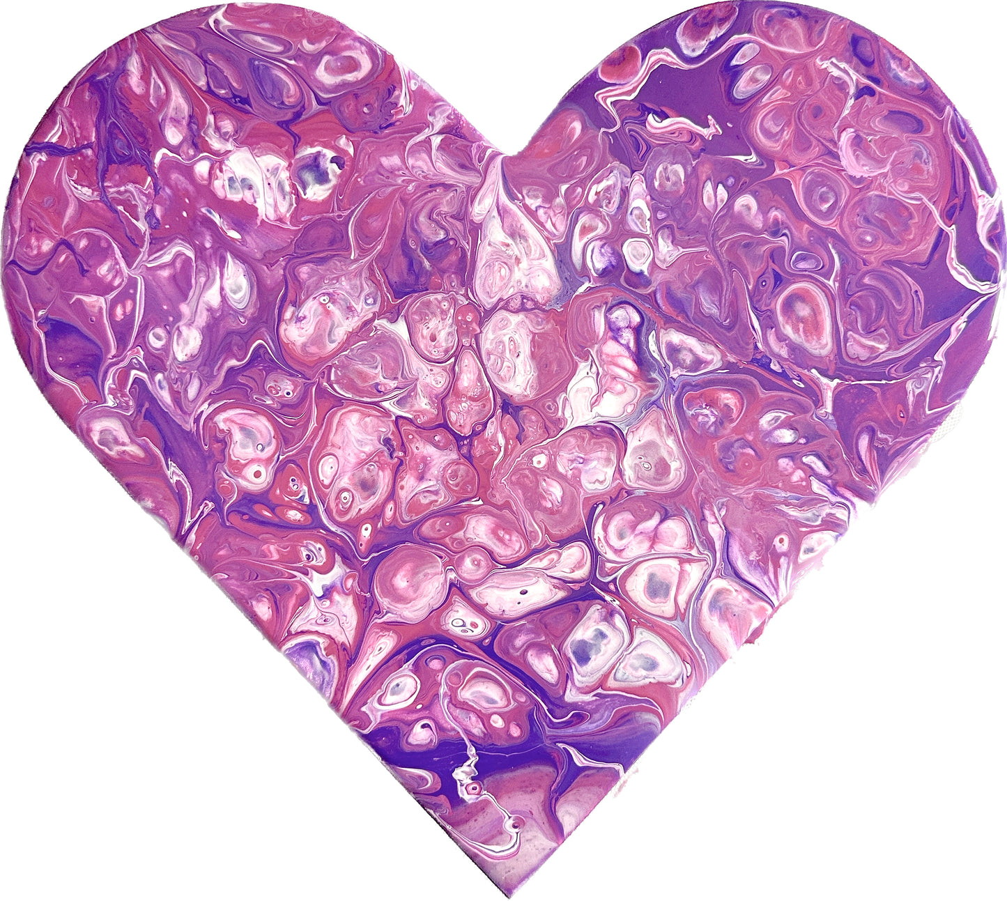 Purple Cells Acrylic and Resin Heart Plaque
