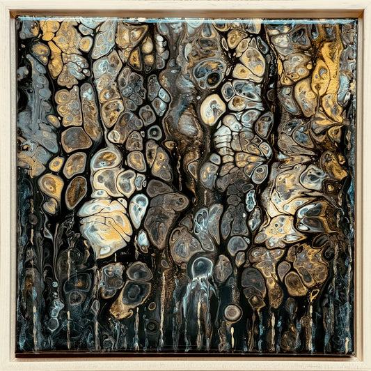 Transformation Fluid Art Framed Painting