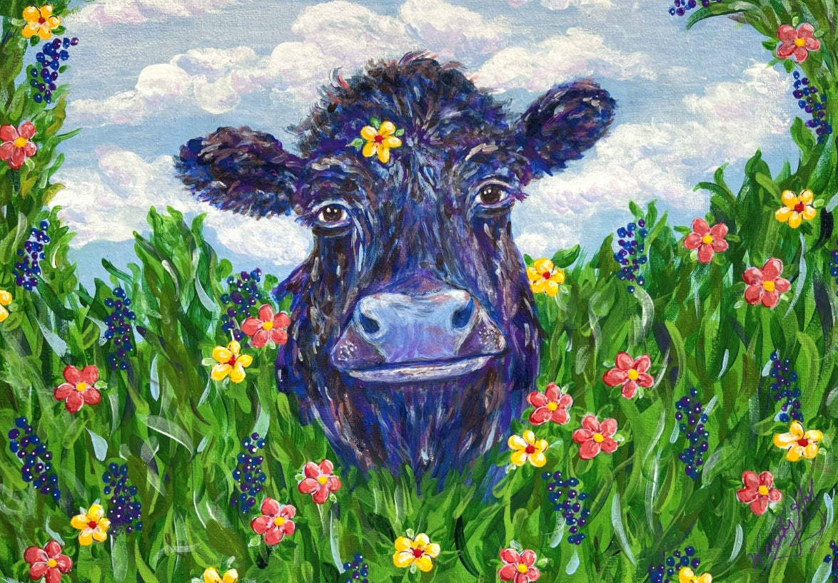 Happy Cow Greeting Card